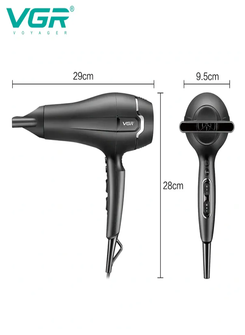 VGR V-450 Professional Hair Dryer for Unisex – Black 3