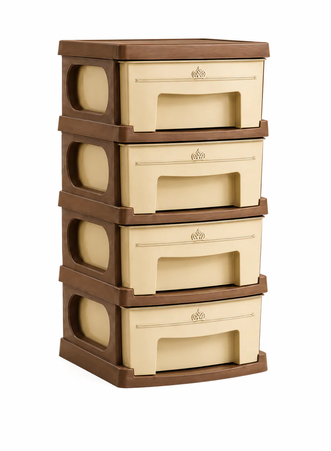 Turkomaz Tolido 4-Drawer Storage Cabinet – 32L per Drawer | 93.5 × 48.5 × 51.5 cm 3