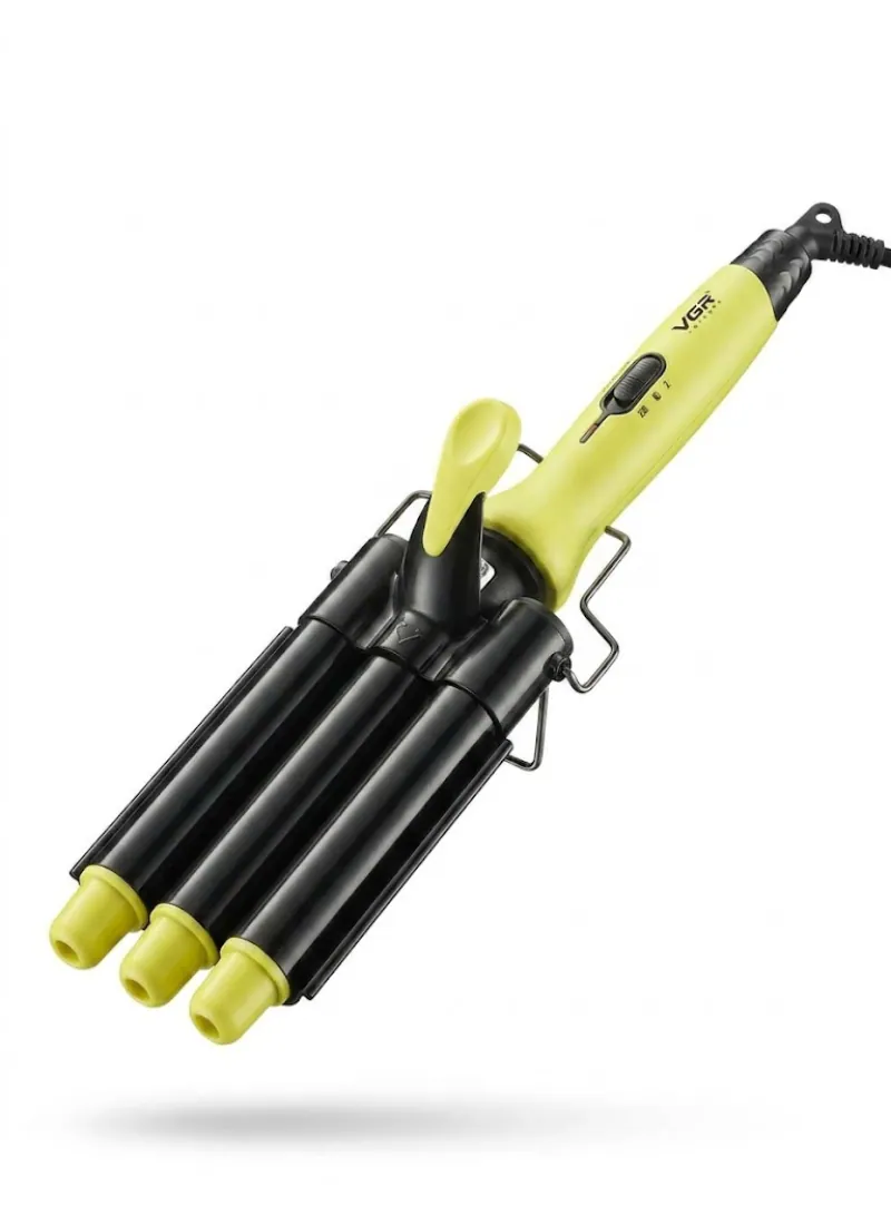 VGR V-595 Professional Salon Wavy Hair Styler – 3 Barrel Curling Iron