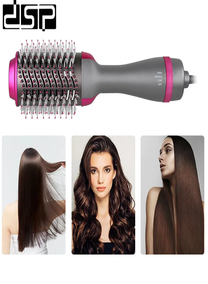DSP 50052 Hair Dryer Brush 1000W – Hot Air Styling Brush with 2 Speeds & 360° Rotary Cord 2