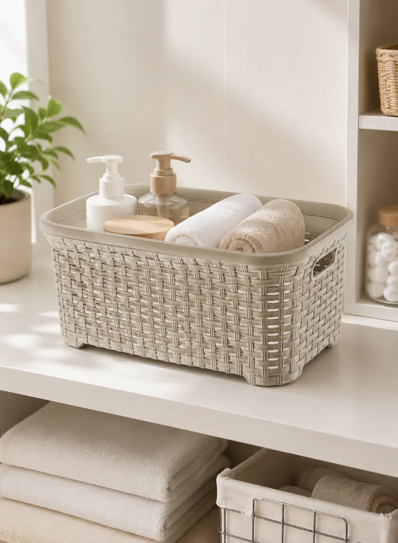 35L Rattan Basket – Plastic Storage Basket 550 × 360 × 250 mm 2