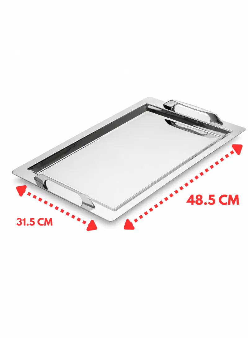 Luxe Silver Serving Tray | Premium Elegance &Dorsch  Refined Serving 2