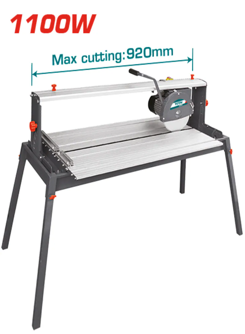 TOTAL 1100W Electric Tile Table Saw – 920mm Cutting Width