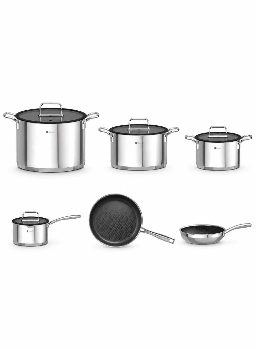Dorsch Stainless Steel Cookware Set – 10 Pieces 2