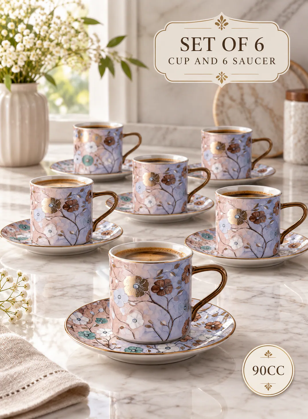 Dorsch Coffee Cups – Floris Blue (12 pcs) 2