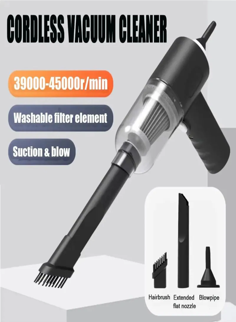 Powerful 3-in-1 Portable Vacuum Cleaner for Car & Home – Cordless Wet & Dry Mini Vacuum with Blower Function 6