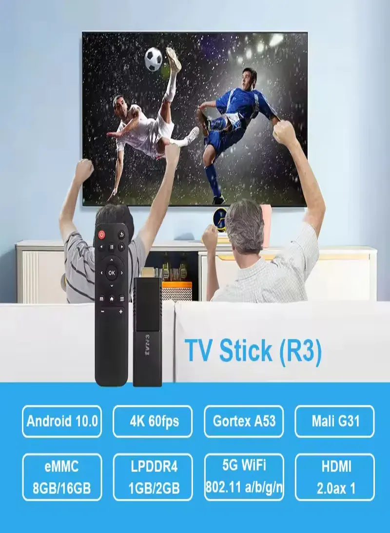 Android TV Stick 4K with Google Assistant – Allwinner H313 Quad Core, Dual-Band WiFi, Bluetooth 5.0 4