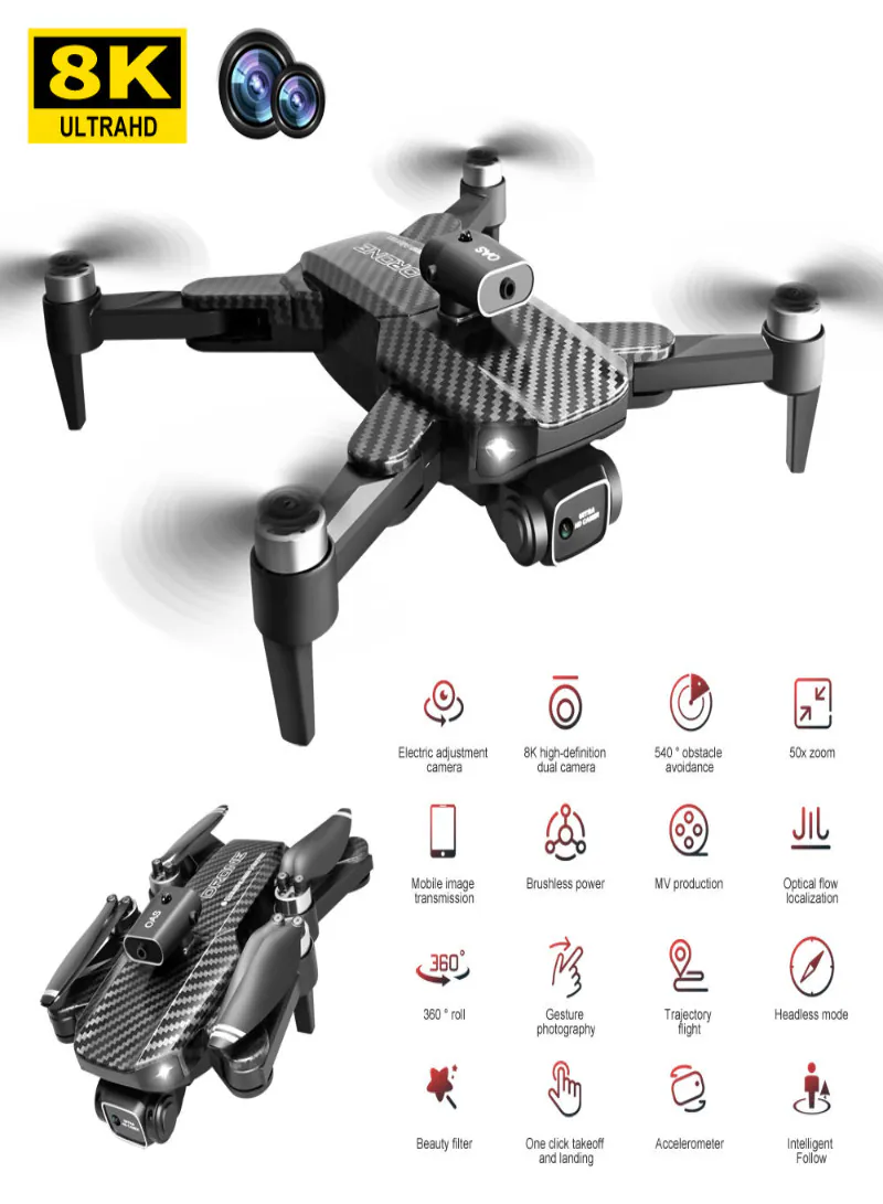 V162 RC Foldable Drone – 8K HD Aerial Photography with Optical Flow Positioning & Obstacle Avoidance 2