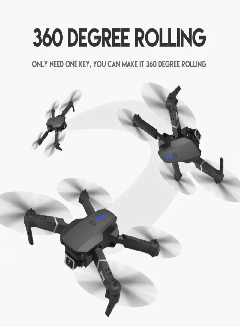 SGM-E88 4K Camera Drone – Foldable Dual Camera Drone with WiFi, Altitude Hold & 360° Rotation 7