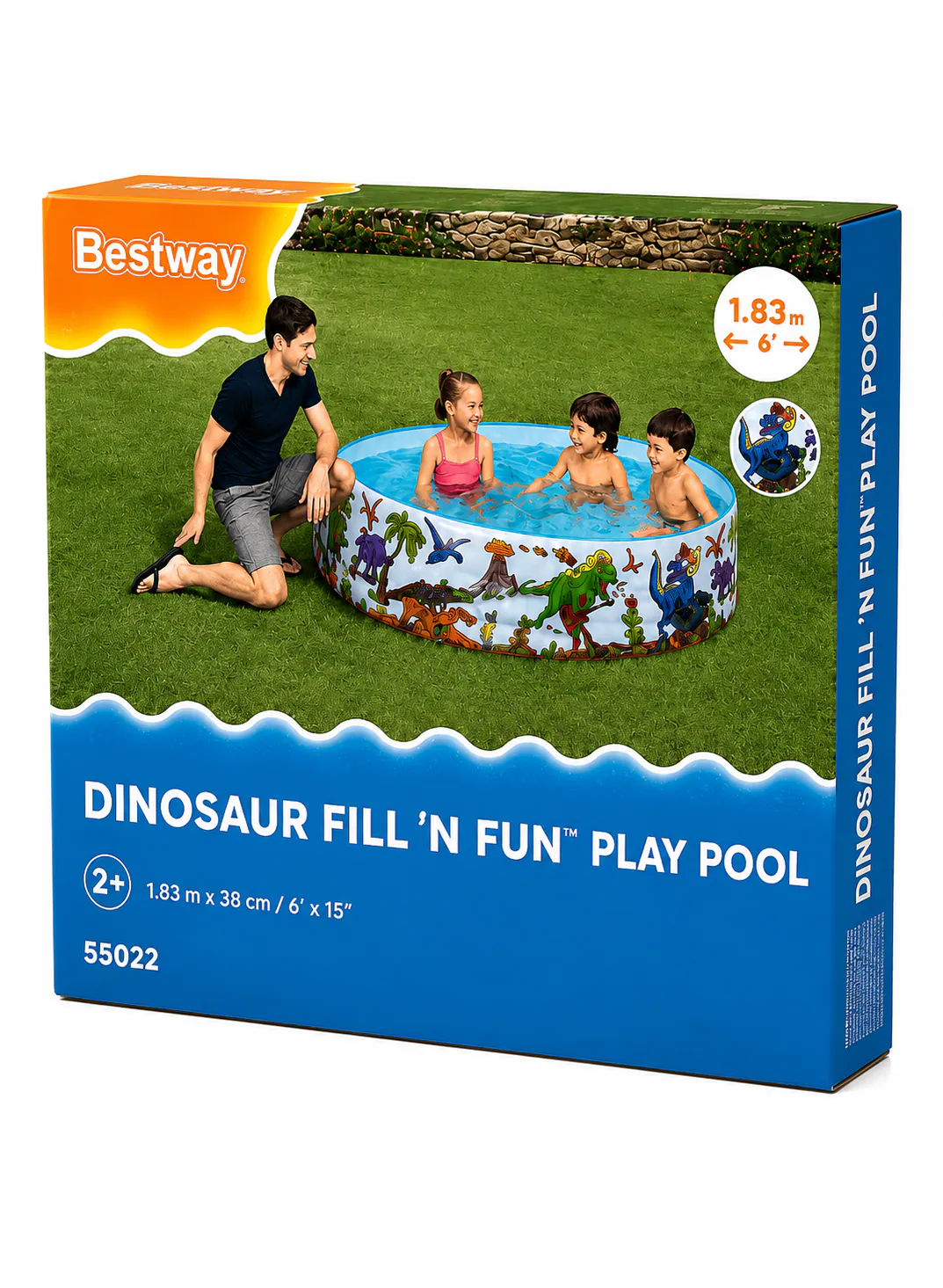 Bestway Dinosaur Fill 'N Fun Play Pool 1.83m × 38cm – Model 55022 2