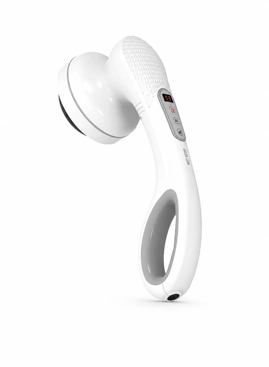 Green Lion Relax Glide Body Massager with 15 Speed Levels, 8 Massage Heads & 1.5-Hour Runtime – White