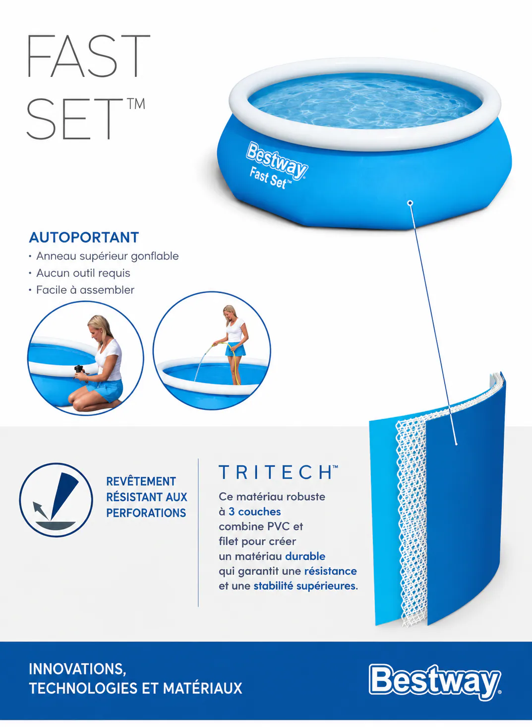 Bestway Fast Set Fill & Rise Pool 3.05m × 76cm – Model 57266 2