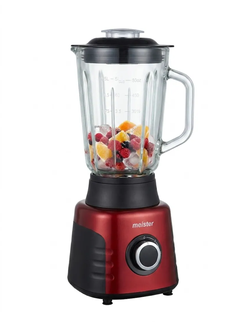 Meister Blender 600W – 1.5L | Black & Red