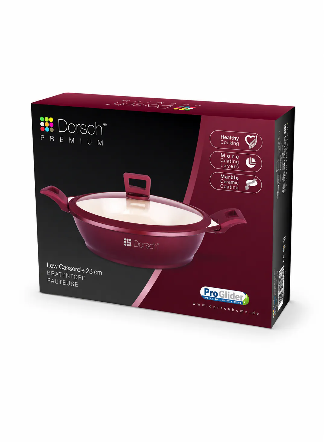 قدر طهي بريميوم منخفض – Dorsch مقاس 28 سم 3