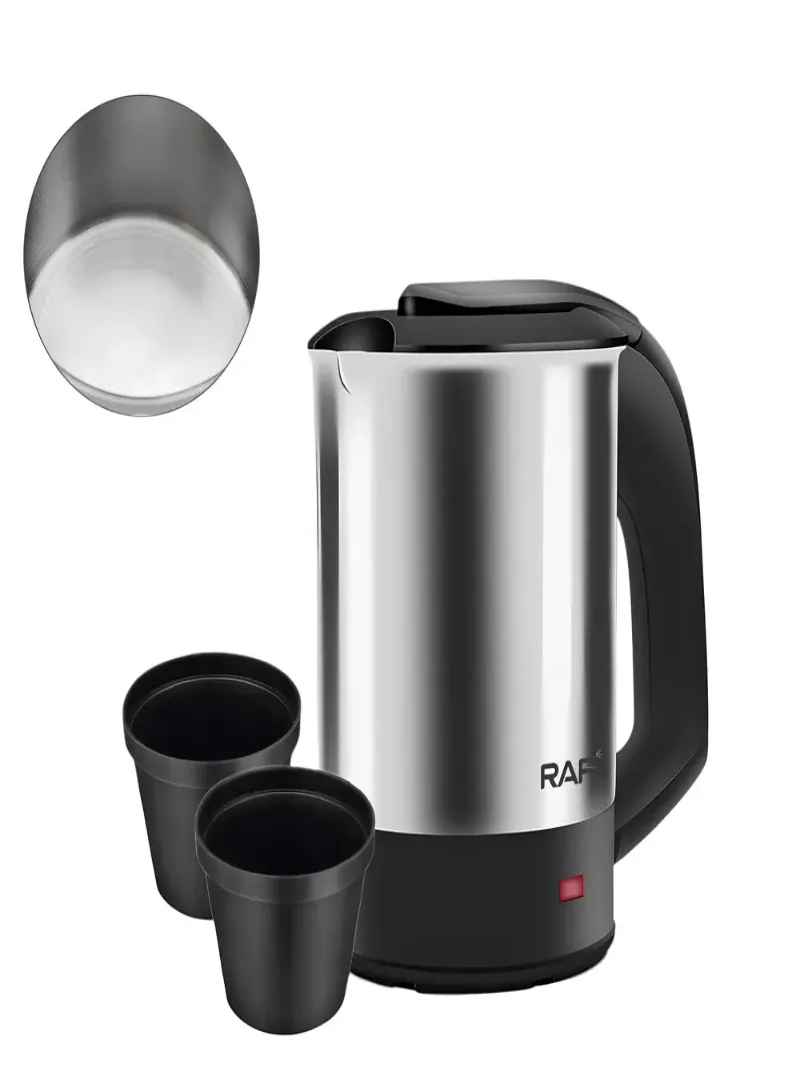 غلاية كهربائية للسيارة RAF R.70000 – غلاية سفر محمولة سعة 500ML بقوة 150W مع إيقاف تلقائي ومؤشر ضوء