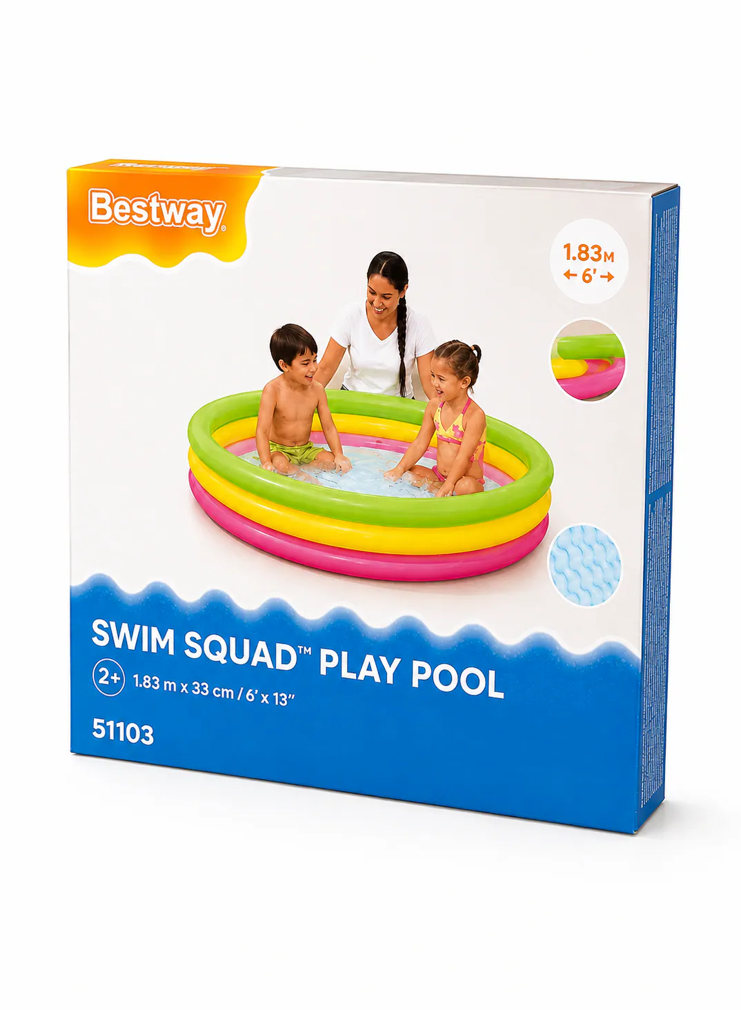 Bestway Swim Squad Play Pool 1.83m × 33cm Inflatable Kids Pool – Model 51103 2