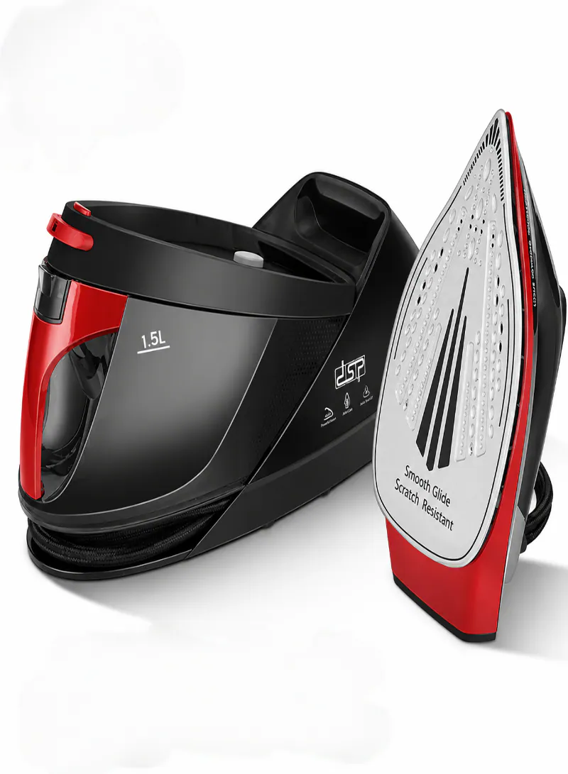 DSP KD1105 Professional Steam Iron Station 2200W – Ceramic Soleplate with 1.5L Water Tank & Adjustable Steam