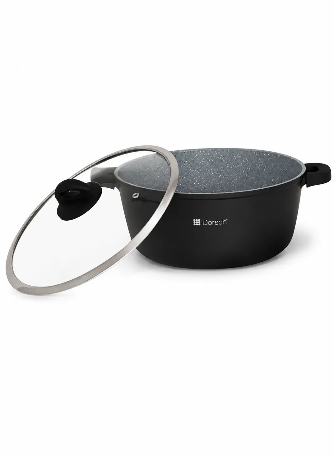 Dorsch Casserole Ø40cm –19L | Marble Ceramic Non-Stick with Glass Lid 2