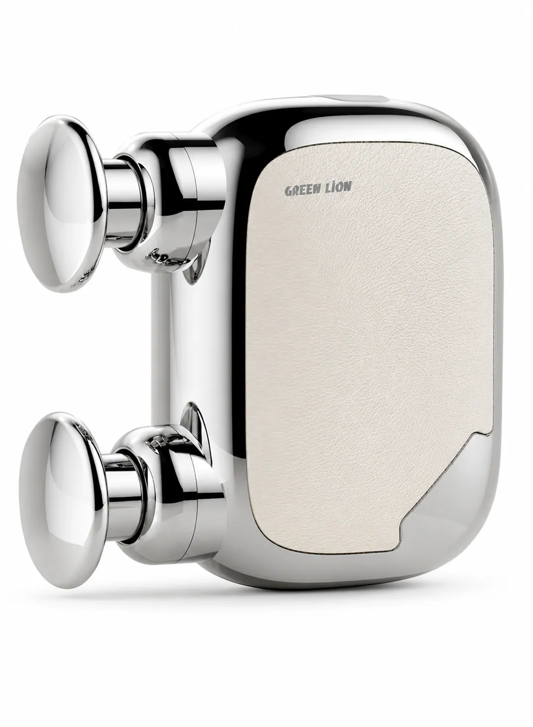Green Lion Mini Flex Dual-Head Massage Gun with 4 Massage Heads, 3 Speed Levels & 90-Minute Runtime – Silver