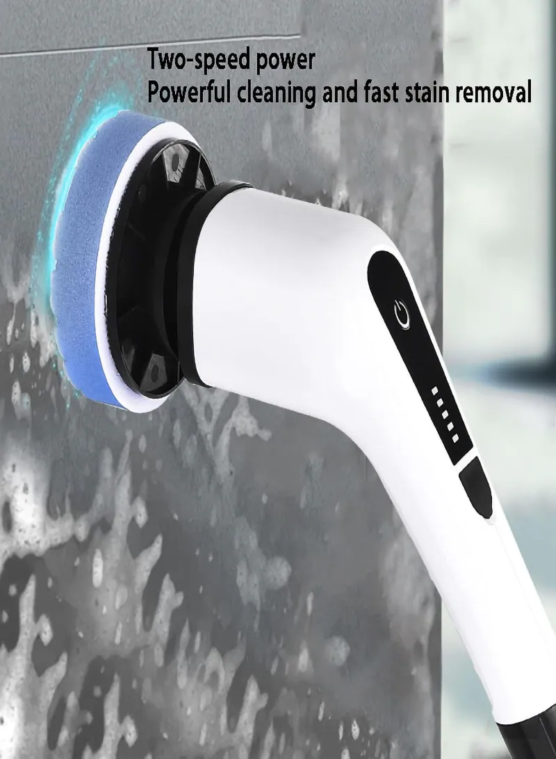 Electric Spin Scrubber 75W – Cordless Cleaning Brush with 8 Replaceable Heads, Digital Display & 2 Speeds 2