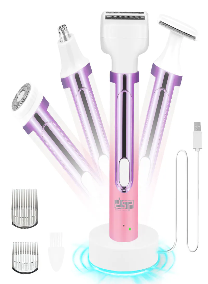 DSP 70414 5-in-1 Women’s Grooming Kit – USB Rechargeable 7000RPM Grooming Set with IPX6 Waterproof Design 2