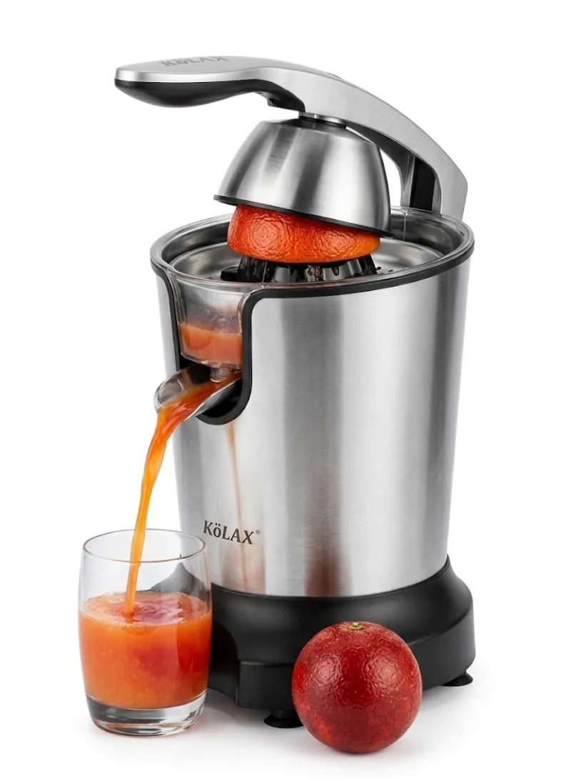 KOLAX Premium Electric Orange Juicer – 500W Stainless Steel Citrus Squeezer