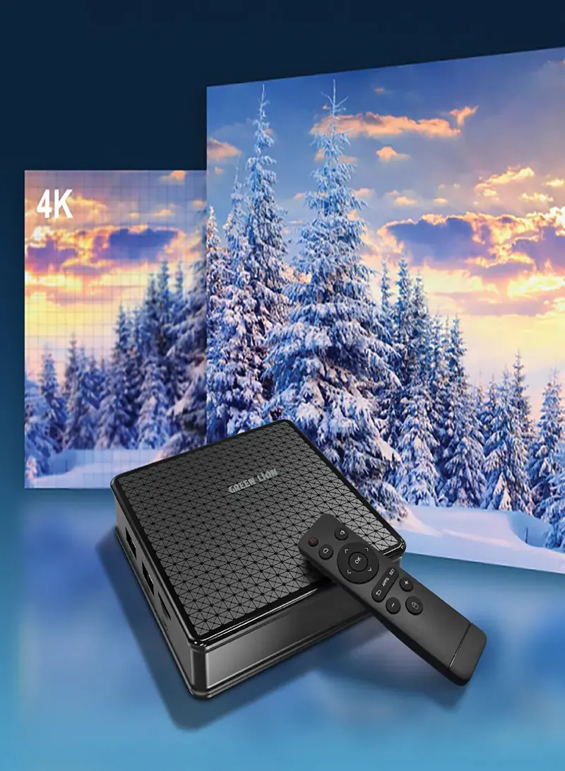 Green Lion Android TV Box 4K 2GB/16GB with Remote Control – Black 3
