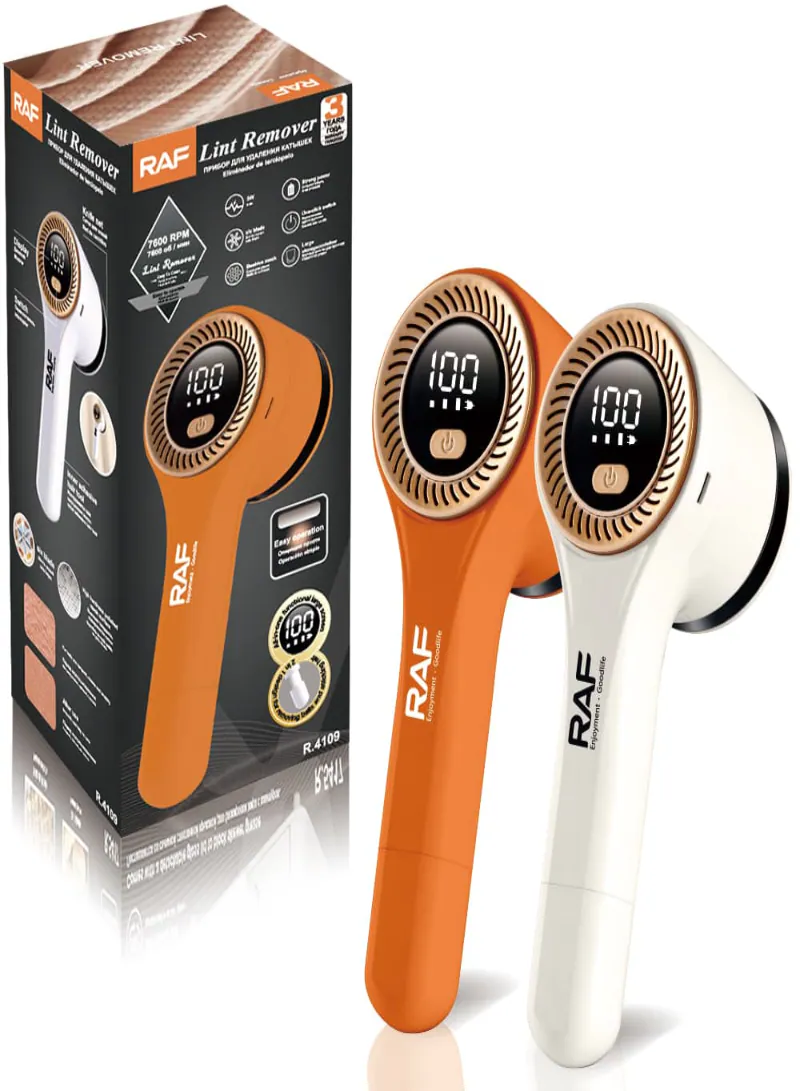 RAF R.4109 Electric Lint Remover – Portable Fabric Shaver with LED Digital Display