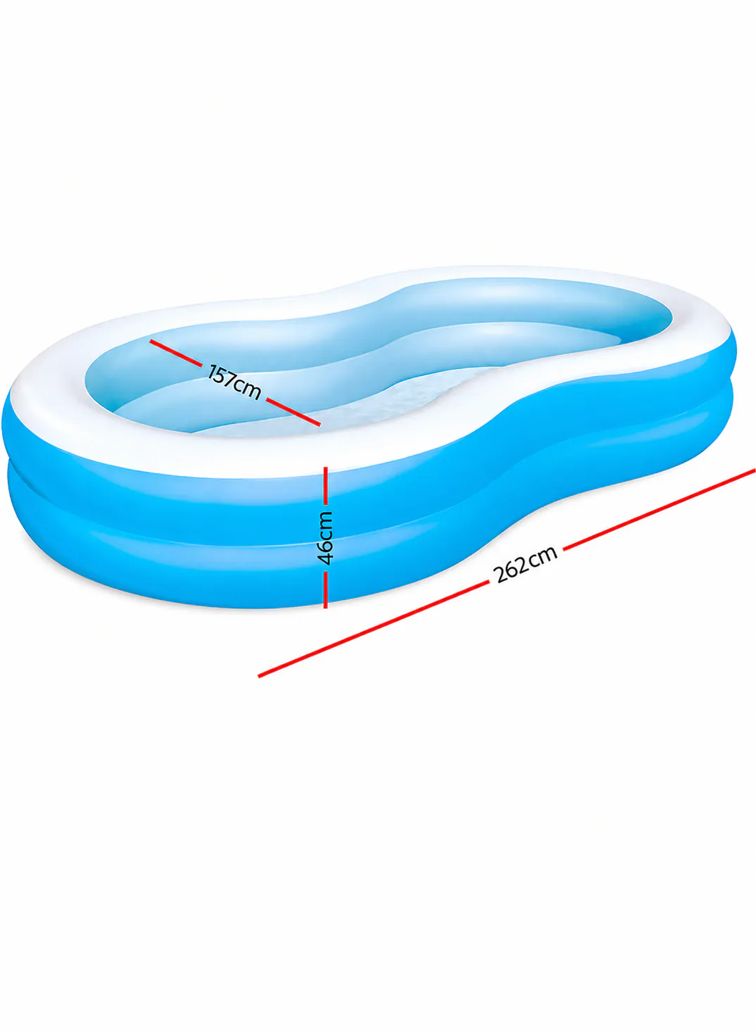Bestway The Big Lagoon Family Inflatable Pool 2.62 × 1.57 × 0.46m, 544L – Multicolor (54117) 2