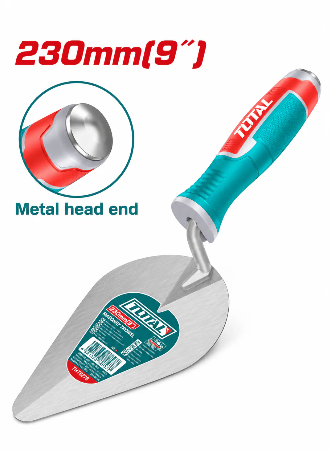  TOTAL 9" Pointed Bricklaying Trowel – 230mm