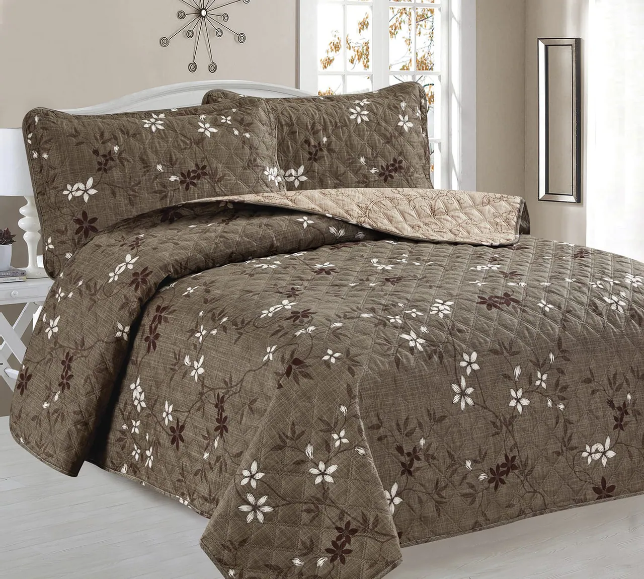 Luxury Quilted Bedspread Set – Soft Modern Comforter Cover-2
