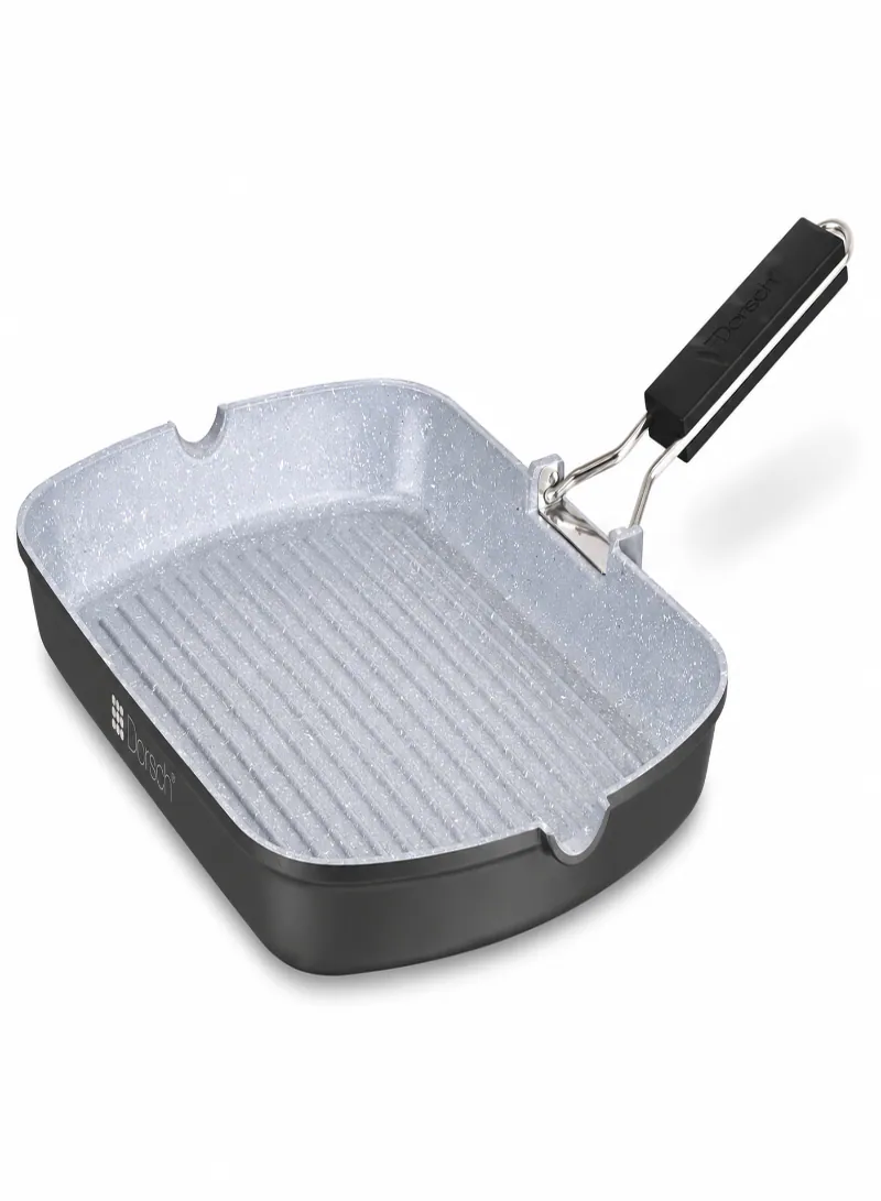 Dorsch Non-Stick Grill Pan 34cm with Foldable Handle