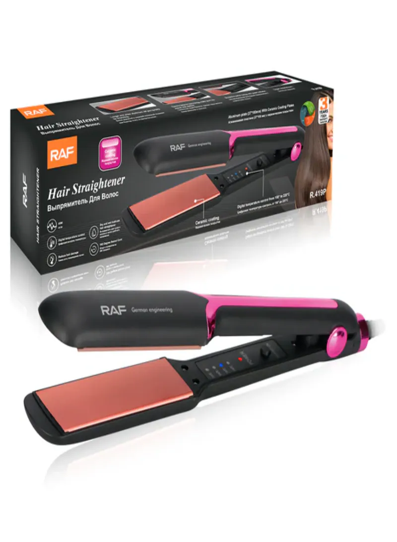 RAF R.419P Hair Straightener – 45W Electric Hair Styling Iron