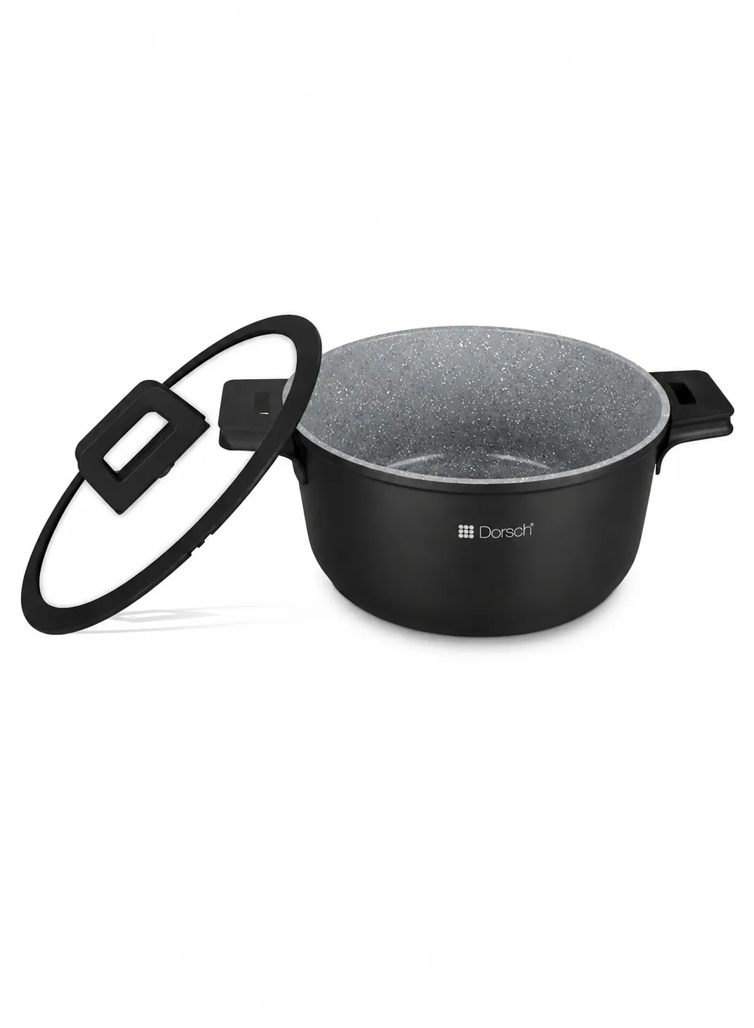 Dorsch Casserole Ø28cm – 6.2L | Marble Ceramic Non-Stick with Glass Lid 2