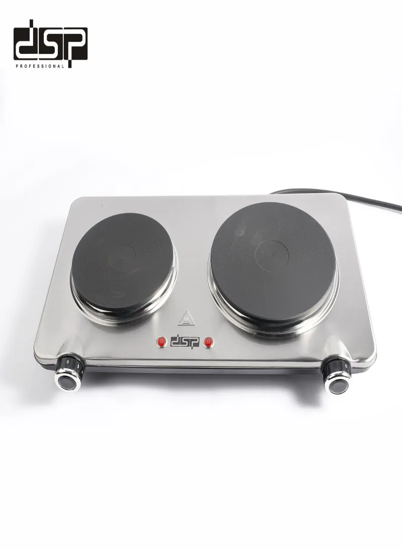 DSP KD4050 Double Burner Electric Hot Plate – Portable Stainless Steel Stove with Adjustable Temperature 2