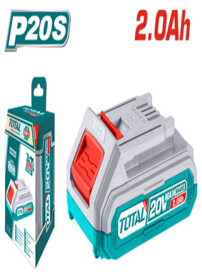 Total 20V 2.0Ah Lithium-Ion Battery with LED Indicator (P20S Compatible)