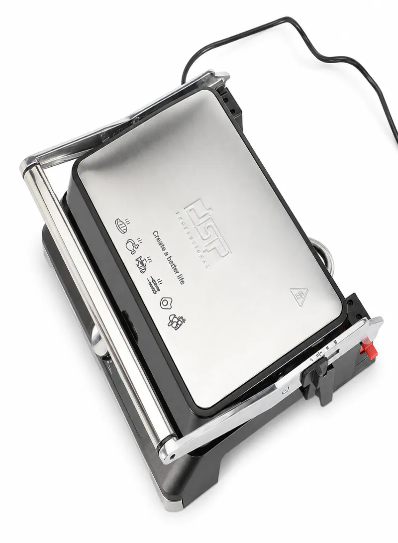 DSP KB1112 Electric Grill 2200W – Non-Stick Grill with 105°/180° Opening & Adjustable Thermostat