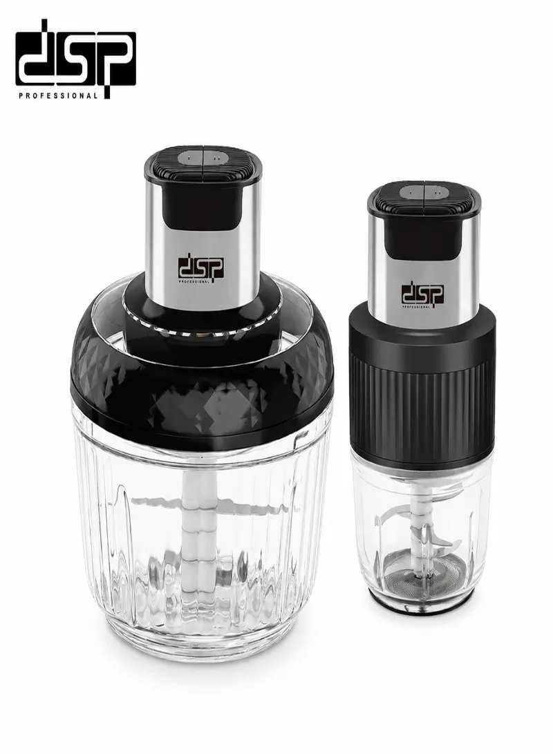 DSP KM4072U Food Chopper with 2 Bowls – 300W 2-in-1 Multi-Function Food Processor