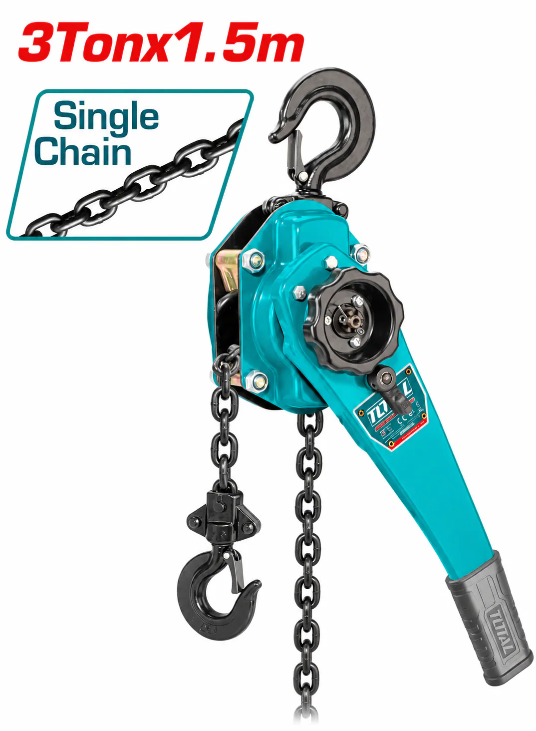 TOTAL 3-Ton Manual Lever Chain Hoist – 1.5m