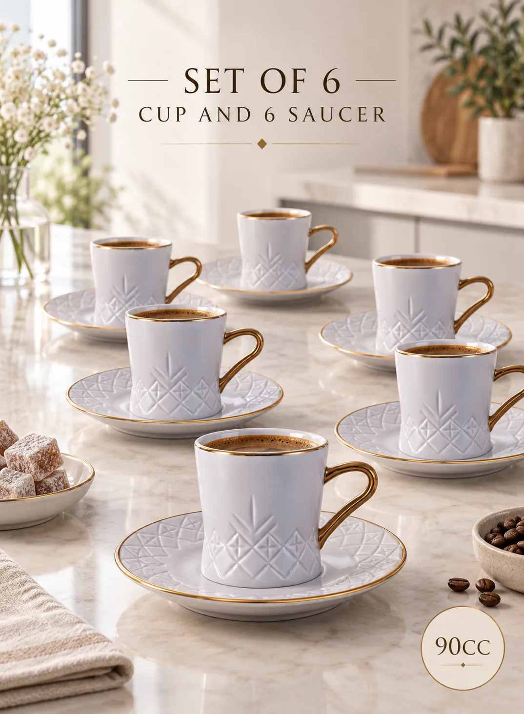 Dorsch Coffee Cups – Regency White (12 pcs) 2