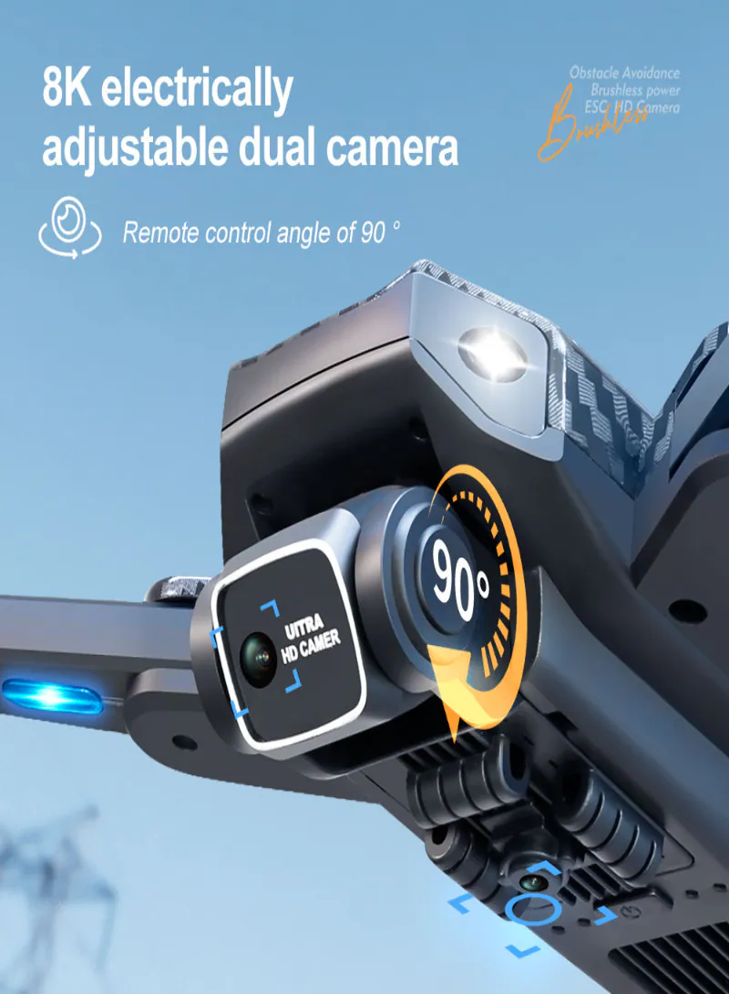 V162 RC Foldable Drone – 8K HD Aerial Photography with Optical Flow Positioning & Obstacle Avoidance 3