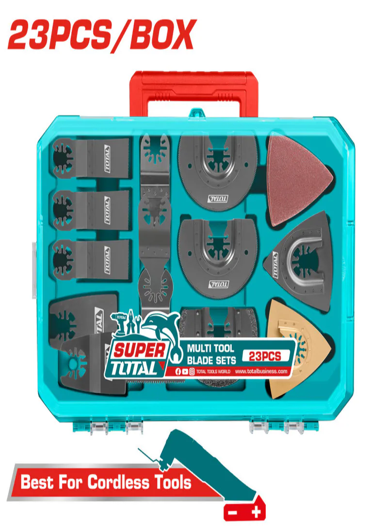 TOTAL 23 PCS Multi-Function Tool Accessory Set – Sanding, Cutting, Scraping & Grout Removal Kit
