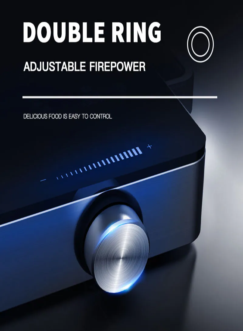 DSP KD5052 2000W Infrared Cooker – Dual Burner Cooker with LED Display, 3-Hour Timer & Touch Sliding Control 3