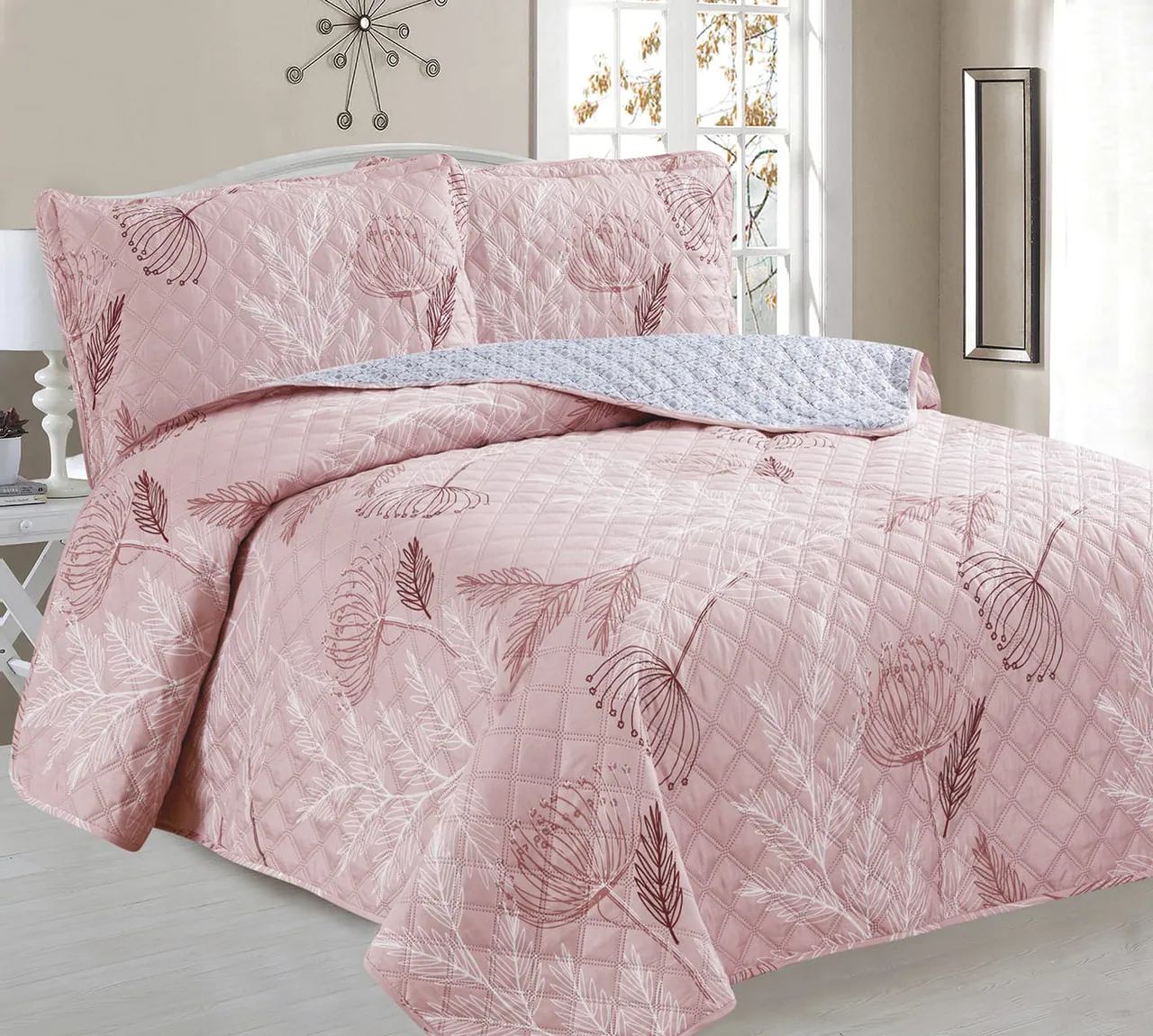 Luxury Quilted Bedspread Set – Soft Modern Comforter Cover-5