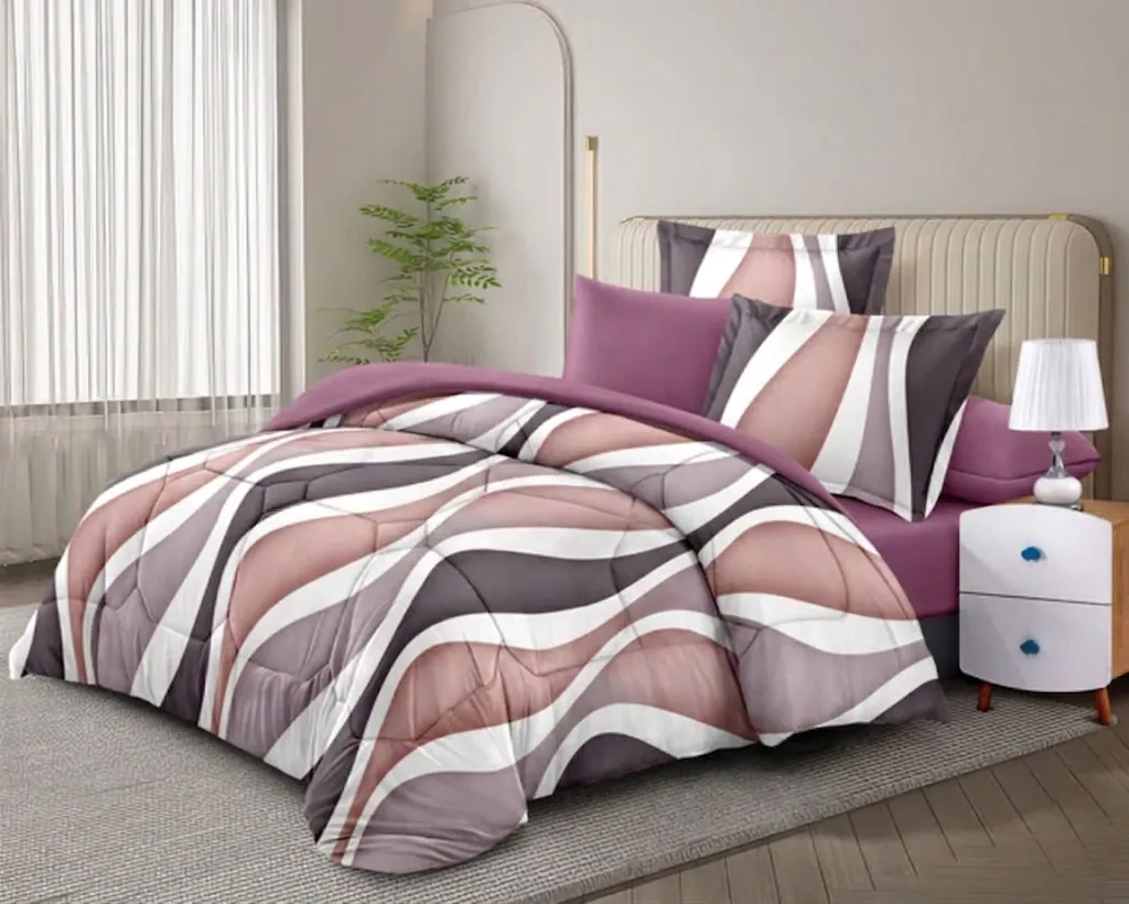 -2 🛏️ طقم غطاء فخم – 7 / 6 قطع (مزيج قطن) 2