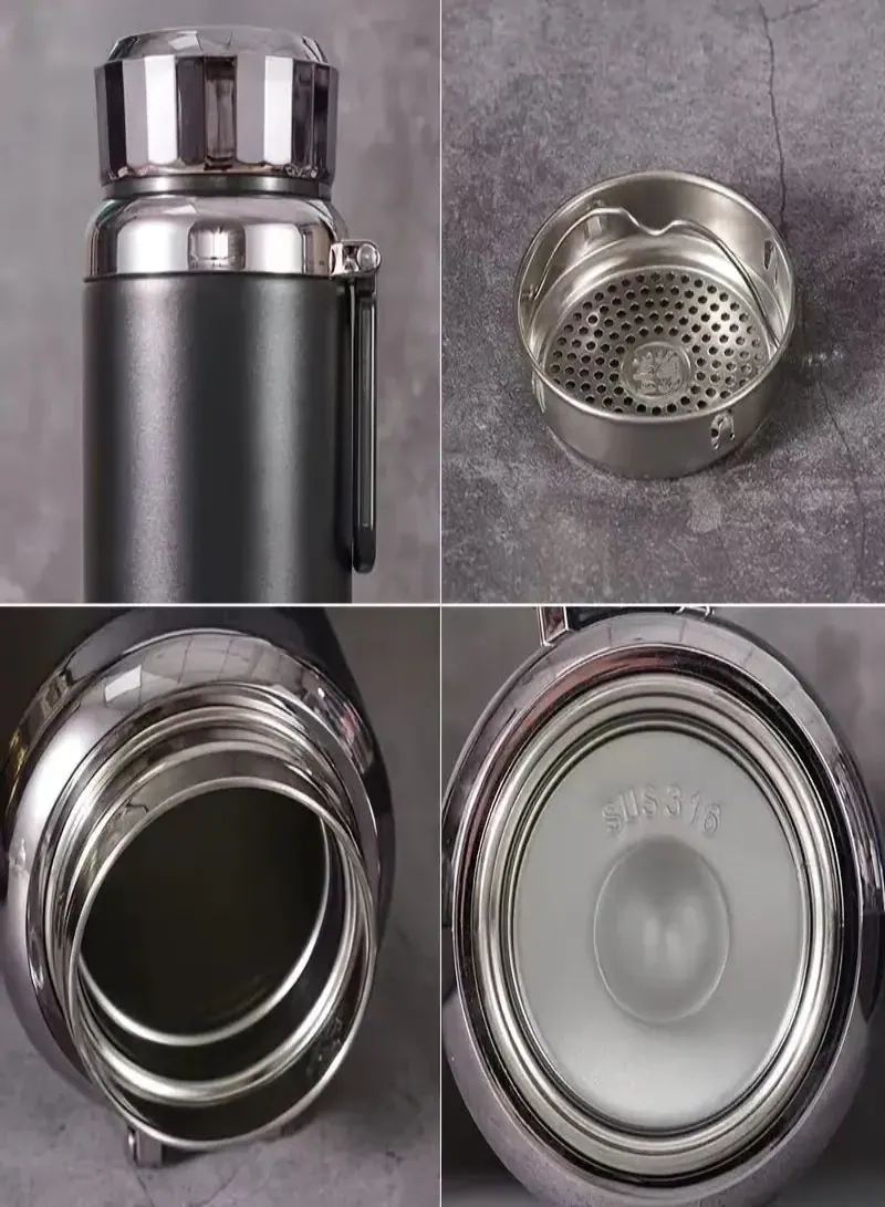 800ml Smart Stainless Steel Water Bottle with LED Temperature Display & Tea Strainer 2
