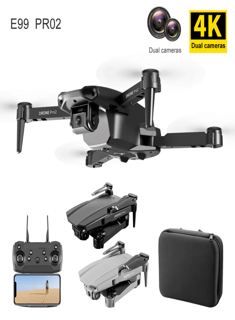 E99 Pro Mini Drone with 4K Camera – Foldable Dual Camera Drone with Obstacle Avoidance, Brushless Motor & Remote Control 2