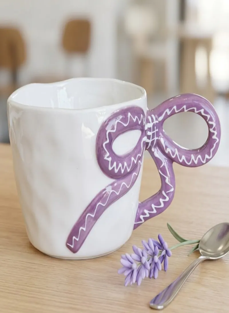 Ceramic Bow Mug 240ml 2