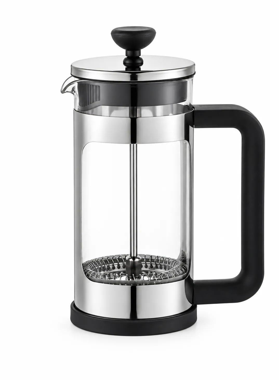 Dorsch 1000ml Glass & Stainless Steel Coffee Press Kettle with Plastic Handle | Compact, Clean Brewing