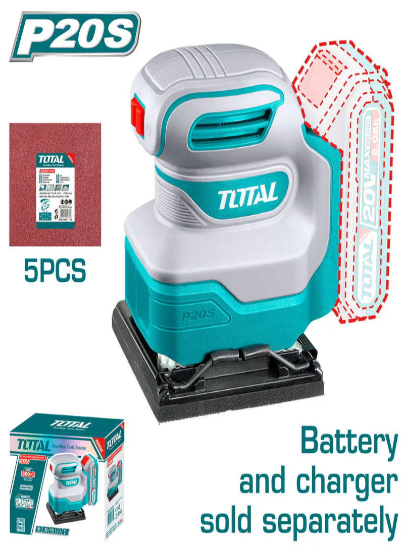 Total 20V Cordless Finishing Sander (Tool Only)